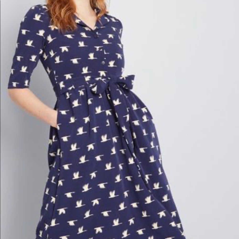 ModCloth Fever London Bird Dress